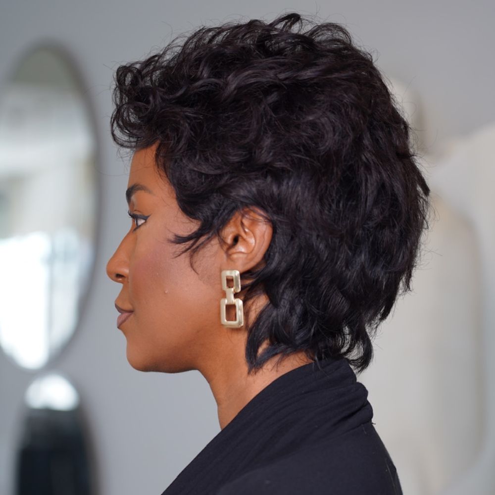 Affordable Short Pixie Cut Curly Bob Glueless Wig