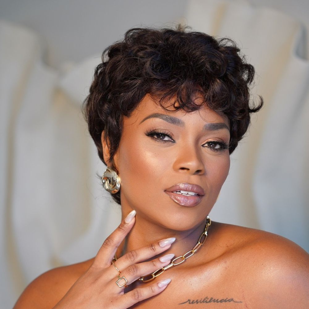 Affordable Short Pixie Cut Curly Bob Glueless Wig